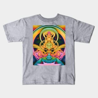 Time Shell III. Colorful Abstract Geometric Art Kids T-Shirt